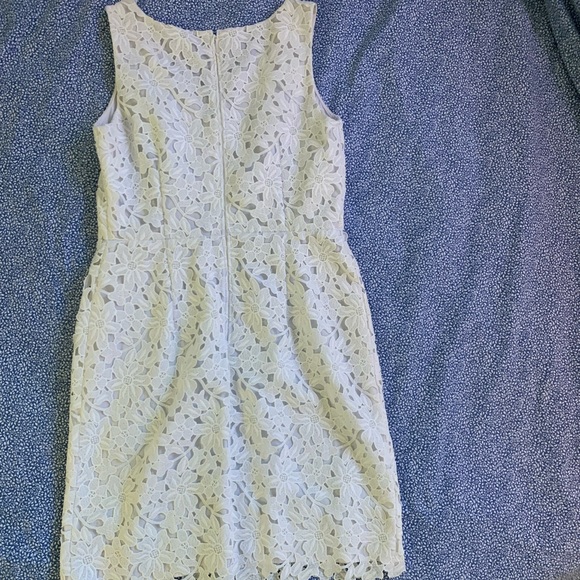 LOFT White Lace Overlay Dress - Picture 2 of 3